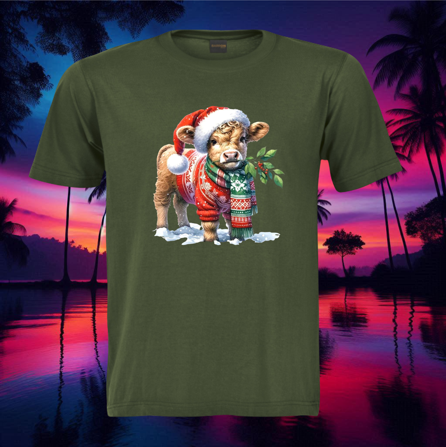 Christmas Highland Cow