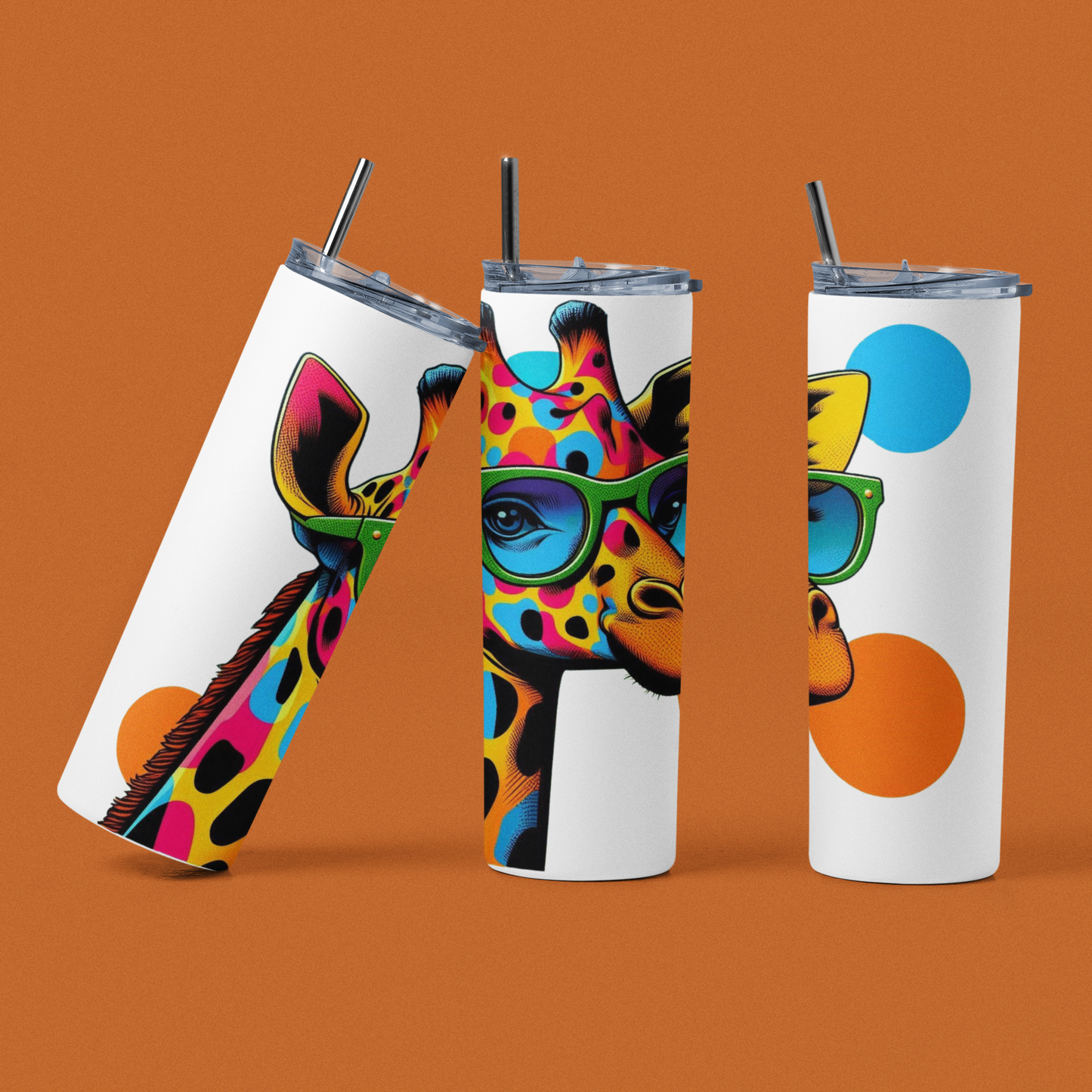 Giraffe in Retro Colours