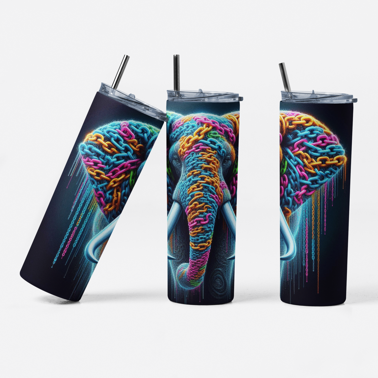 Colour Dripping Chains Elephant