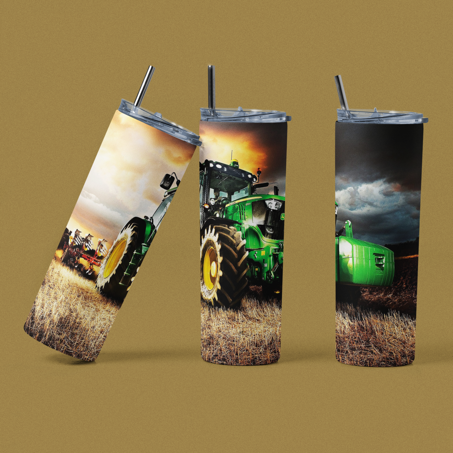 John Deere Tractor at Sunset