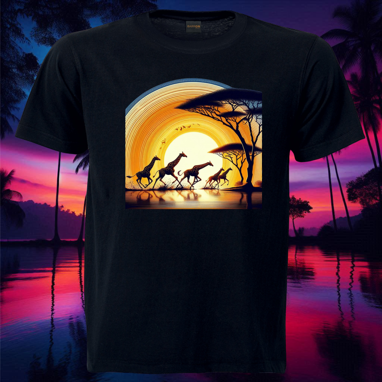 Giraffe Sunset