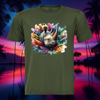 Rhino in Feathers