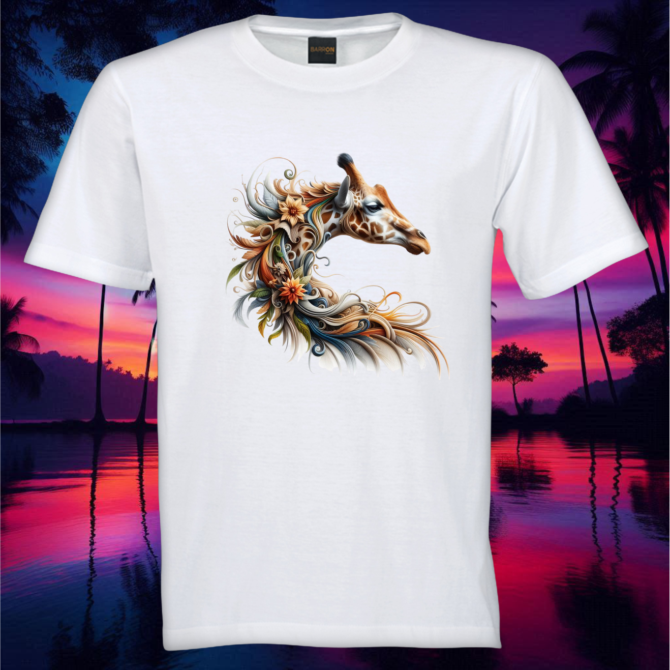 Giraffe with Feathers