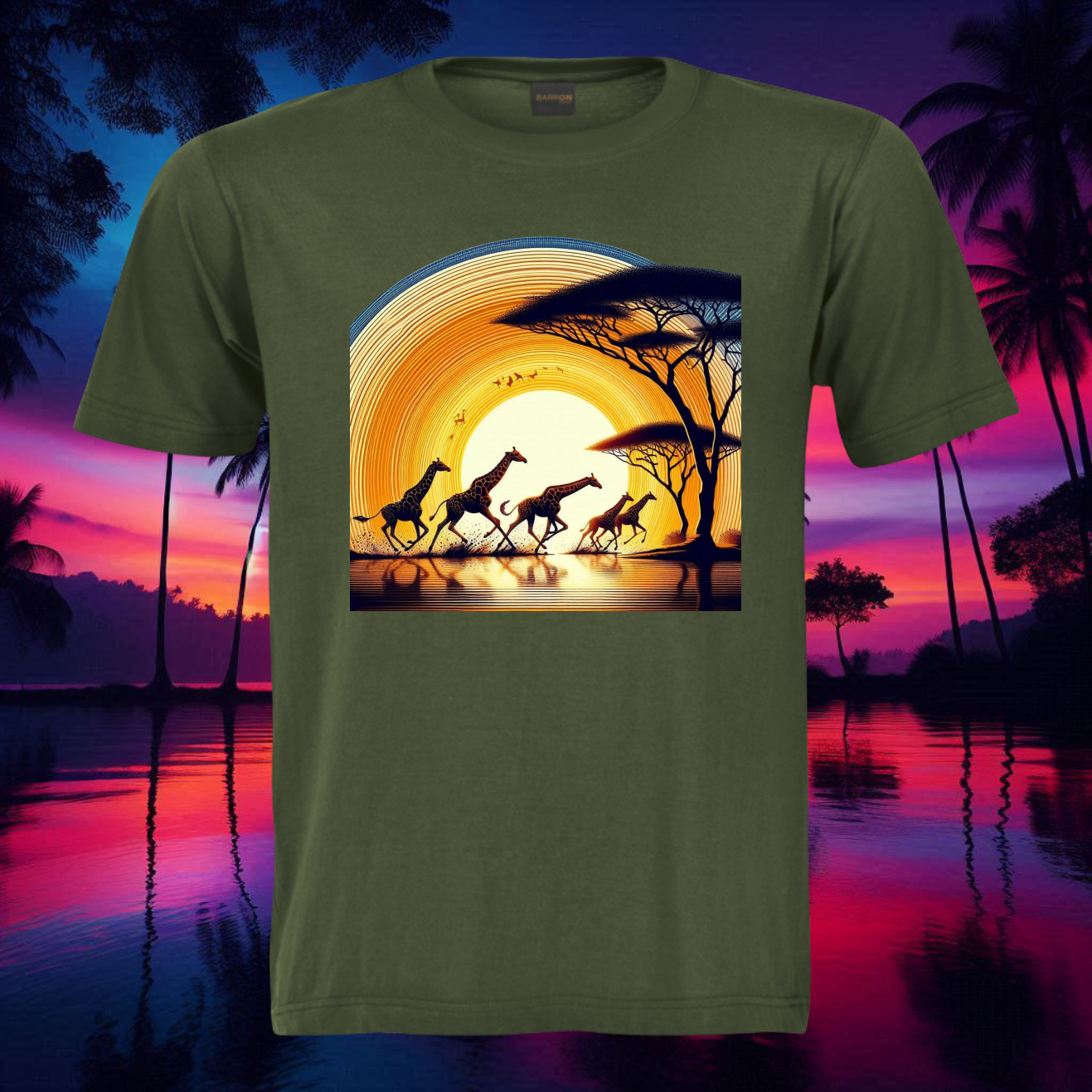 Giraffe Sunset