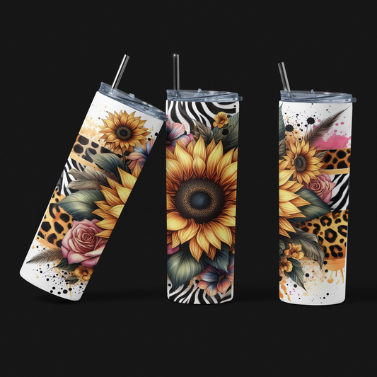 SunFlower With Leopard Print