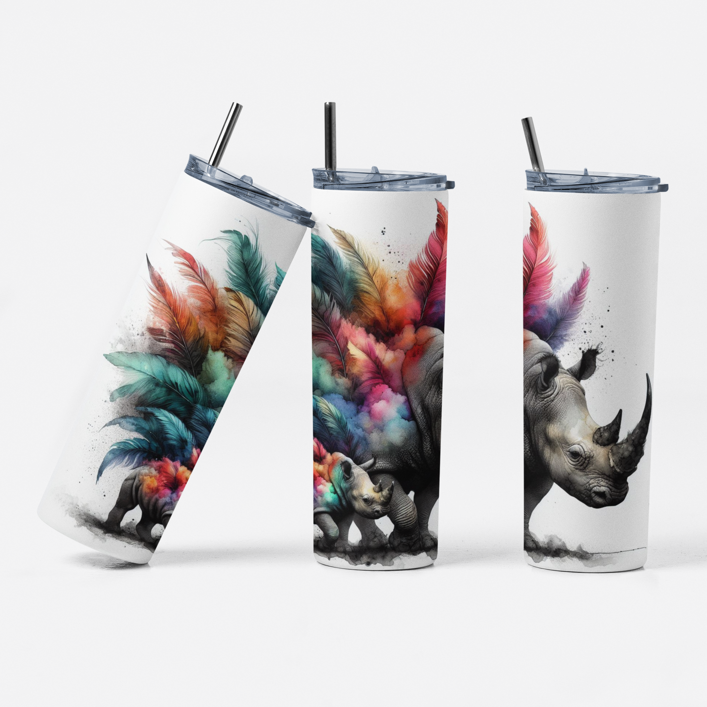 Rhino In Feathers