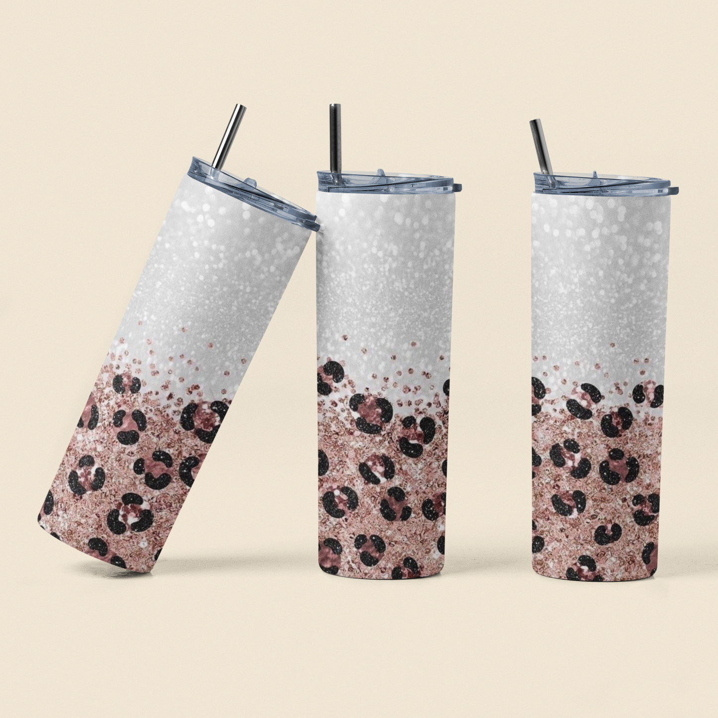 Rose Gold Leopard Print