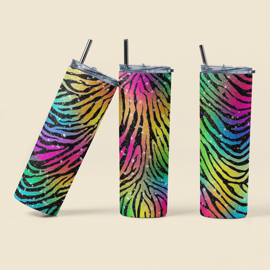 Neon Sparkle Zebra Stripes
